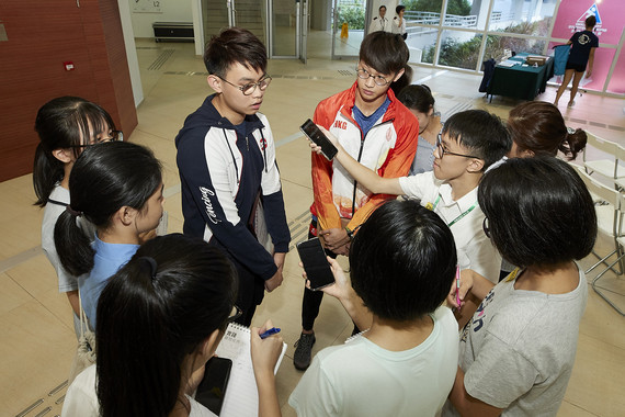 Awarded athletes share their winning moments with student reporters.